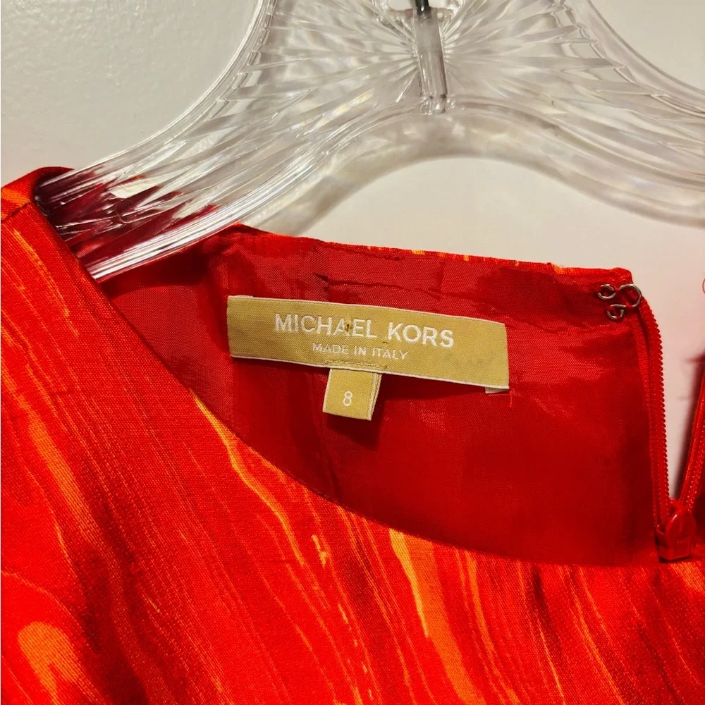 MICHAEL KORS Fiery Red Midi Dress - Picture 2 of 4